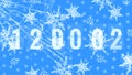 Background for congratulations to the New Year and Christmas. New Year clock 2021