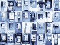 Background consisting from 32 urban payphones