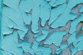 Background consisting of old blue green door with peeling paint Royalty Free Stock Photo