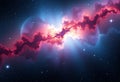 background copy space colorful nebula, with stars and galaxies around Royalty Free Stock Photo