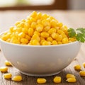 Background. Corn kernels are glossy suggestive of being freshly cooked Royalty Free Stock Photo