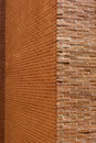 Background of a corner of a brick wall texture