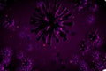 Background with coronavirus or sars-cov-2, epidemia idea - medical 3D illustration