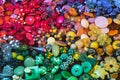 Background from costume jewelry of various colors