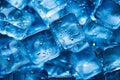 background covered with blue ice cubes, Texture Royalty Free Stock Photo