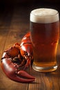 background crab red food beer glass lobster seafood snack crawfish crayfish. Generative AI. Royalty Free Stock Photo