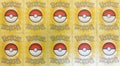 Background created with the gold back of collectible Pokemon trading cards