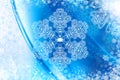 Background with crystal snowflake