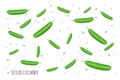 Background with cucumbers