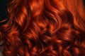 Background Curly Red Shiny Beautiful Well. Generative AI