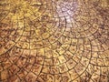 Background of Curved Tiled Pattern Floor