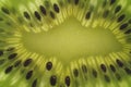 Cut kiwi fruit macro