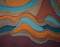 Background, cut of layers of multicolored clay.