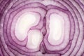 Background of cut red onion, abstraction, close up Royalty Free Stock Photo