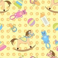 Background with cute baby toys