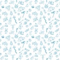 Background for cute little boys. Hand drawn children drawings co Royalty Free Stock Photo