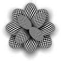 Background 3d checkered ellipses