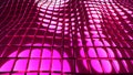 Background 3D with pink cubes waves field, abstract technology design