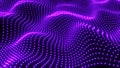 Background 3D with purple lights field, abstract technology design