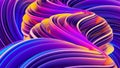 Background with 3D rendering abstract liquid waves in motion