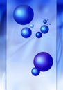 Background with dark blue balls