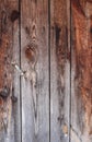 Background of dark brown old boards with a door handle. Royalty Free Stock Photo