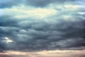 Background of dark clouds before a thunder-storm Royalty Free Stock Photo