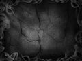 Background dark cracked and smoked poster horizontal black and white