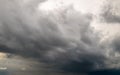 Background of dark storm clouds before a thunder-storm. Nature background Royalty Free Stock Photo