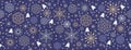 Background for decorative Christmas time vector seamless snowflakes pattern