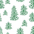 Background of decorative christmas trees Royalty Free Stock Photo