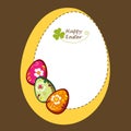Background with decorative easter eggs
