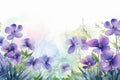 Background decorative spring flower blossom plant nature floral illustration watercolor beauty design background summer Royalty Free Stock Photo