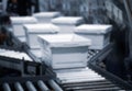 Background defocused blurred image of logistics warehouse Royalty Free Stock Photo