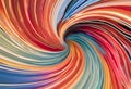 Background of deliberately created colorful circular lines forming a beautiful pattern.AI Generated