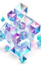 Background design of abstract geometric transparent crystals, 3D rendering, background for design, background for smartphone, Royalty Free Stock Photo