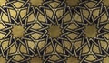 Islamic decorative pattern with golden artistic texture.