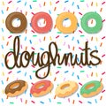 Background design with doughnuts