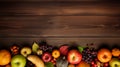 Background design, Fall Harvest Feast: Fruits and Vegetables in Thanksgiving Cornucopia Royalty Free Stock Photo