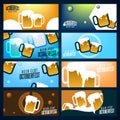 Background design of October festival day with beer theme illustration Royalty Free Stock Photo