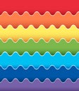 Background design with rainbow wavy lines