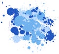 Background design with watercolor splash in blue on white background Royalty Free Stock Photo