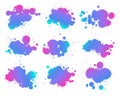 Background design with watercolor splash in pink and blue on white background Royalty Free Stock Photo