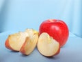 Red fresh apple die cut image