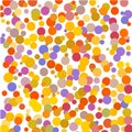 The background of different colored dots of variable sizes, located of different density on white. Royalty Free Stock Photo