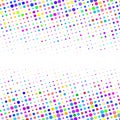 The background of different colored dots of variable sizes, located of different density on white. Royalty Free Stock Photo