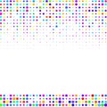 The background of different colored dots of variable sizes, located of different density on white. Royalty Free Stock Photo