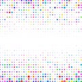 The background of different colored dots of variable sizes, located of different density on white. Royalty Free Stock Photo