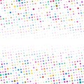 The background of different colored dots of variable sizes, located of different density on white. Royalty Free Stock Photo