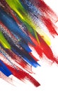 Background from different strokes of red, yellow, green and blue paint Royalty Free Stock Photo